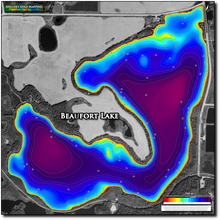 Load image into Gallery viewer, Beaufort Lake print map