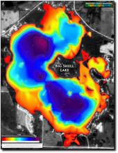 Load image into Gallery viewer, Big Shell Lake print map