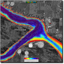 Load image into Gallery viewer, Lake Diefenbaker - Elbow print map