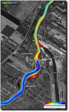 Load image into Gallery viewer, Red River - Lockport print map