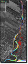 Load image into Gallery viewer, Red River - Bridge to Nowhere print map