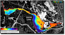 Load image into Gallery viewer, Snow Lake print map