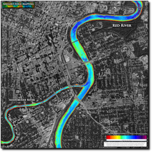 Load image into Gallery viewer, Red River - The Forks (medium size) print map