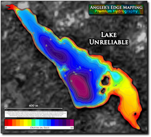 Load image into Gallery viewer, Lake Unreliable print map