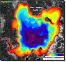 Load image into Gallery viewer, Whitefish Lake print map