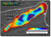 Load image into Gallery viewer, Beaver Lake print map