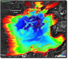 Load image into Gallery viewer, Clearwater Lake (small size) print map