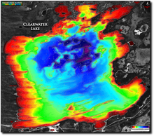 Load image into Gallery viewer, Clearwater Lake (full size) print map