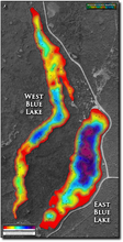 Load image into Gallery viewer, East & West Blue Lakes print map