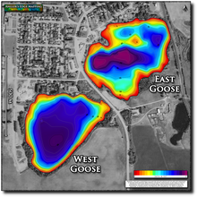 Load image into Gallery viewer, East & West Goose Lakes print map