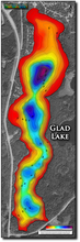 Load image into Gallery viewer, Glad Lake print map