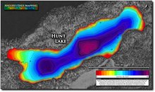 Load image into Gallery viewer, Hunt Lake Print Map