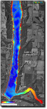 Load image into Gallery viewer, Lake of the Prairies - South print map