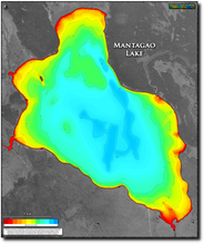 Load image into Gallery viewer, Mantagao Lake print map