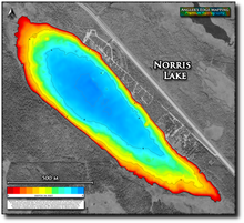 Load image into Gallery viewer, Norris Lake print map