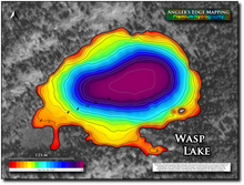 Load image into Gallery viewer, Wasp Lake print map