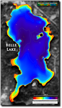 Load image into Gallery viewer, Belle Lake print map

