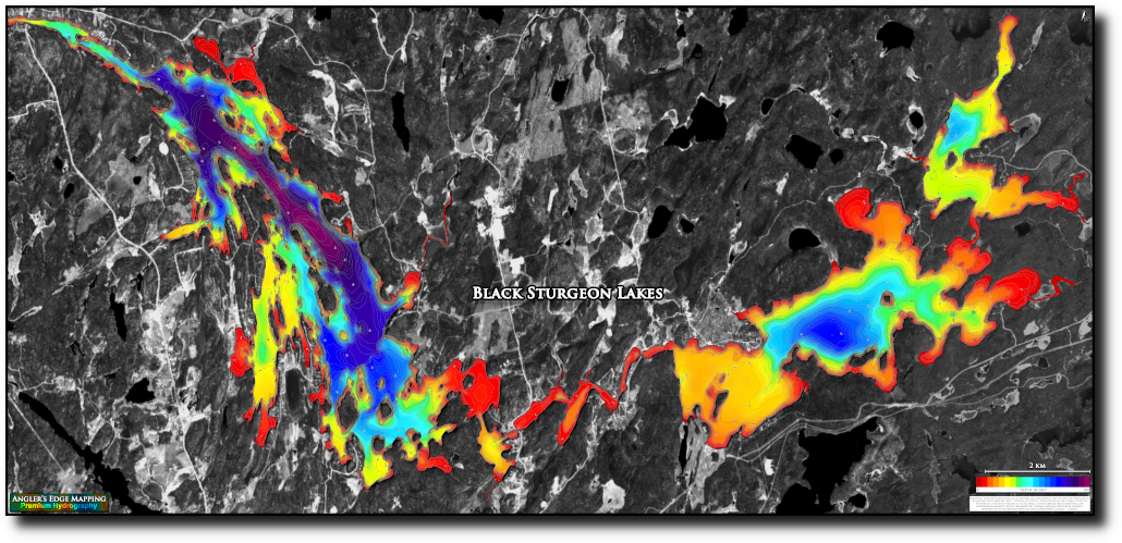 Black Sturgeon Lakes print map