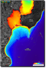 Load image into Gallery viewer, Lake Winnipeg - Hnausa print map
