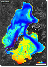Load image into Gallery viewer, Malloy Lake print map
