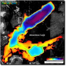 Load image into Gallery viewer, Memorial Lake print map
