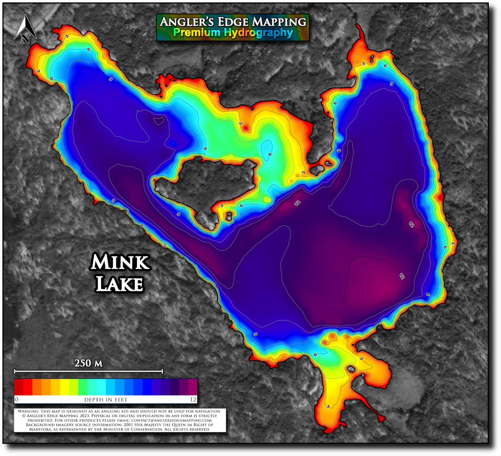 Mink Lake print map