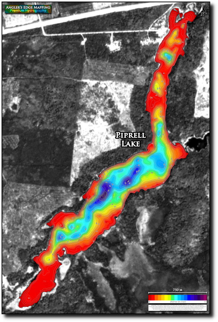 Piprell Lake print map