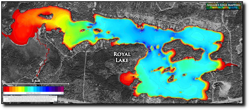 Royal Lake print map