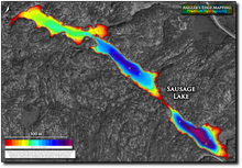 Load image into Gallery viewer, Sausage Lake print map
