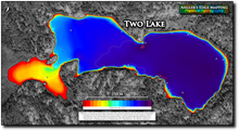 Load image into Gallery viewer, Two Lake print map
