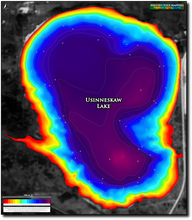 Load image into Gallery viewer, Usinneskaw Lake print map
