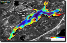 Load image into Gallery viewer, War Eagle Lake print map
