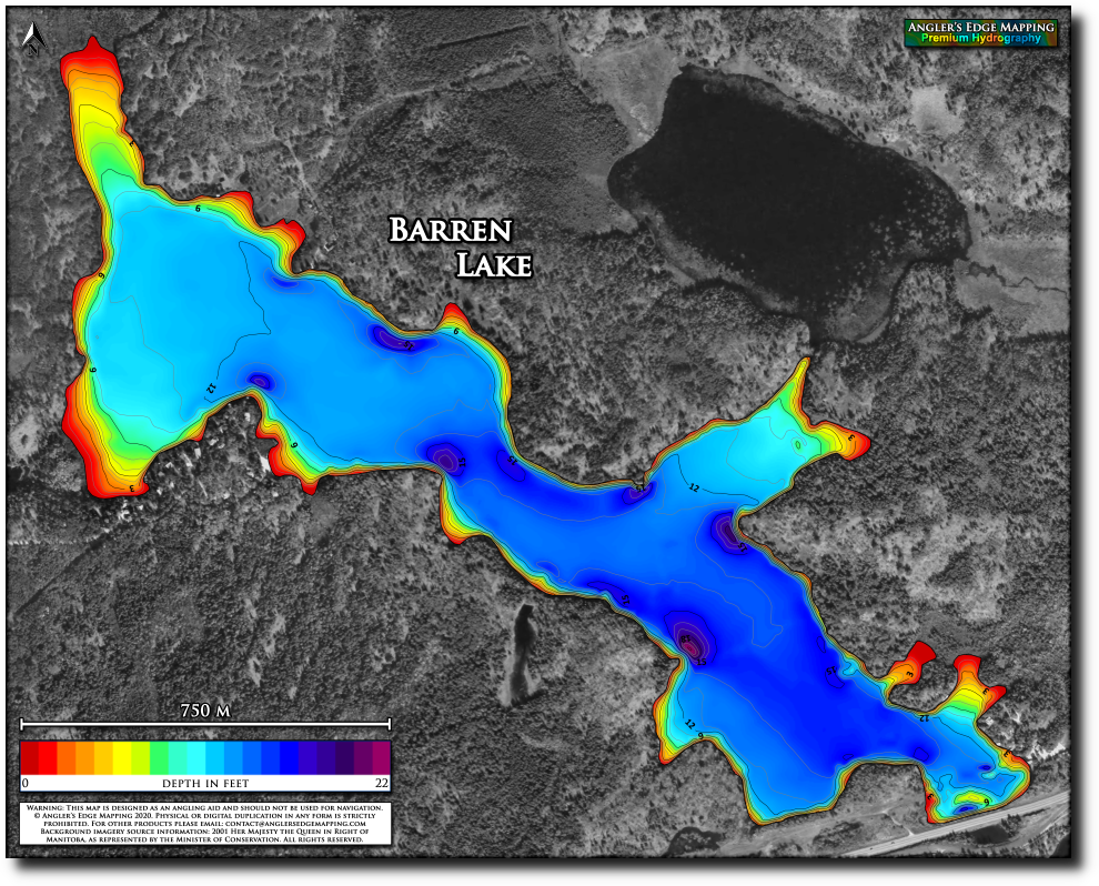 Barren Lake print map