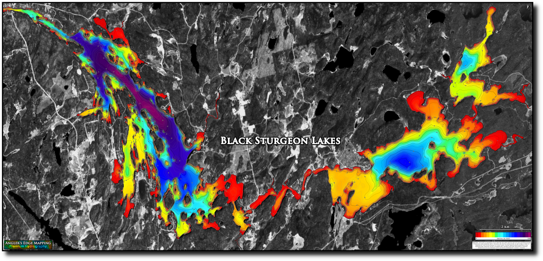 Black Sturgeon Lakes print map