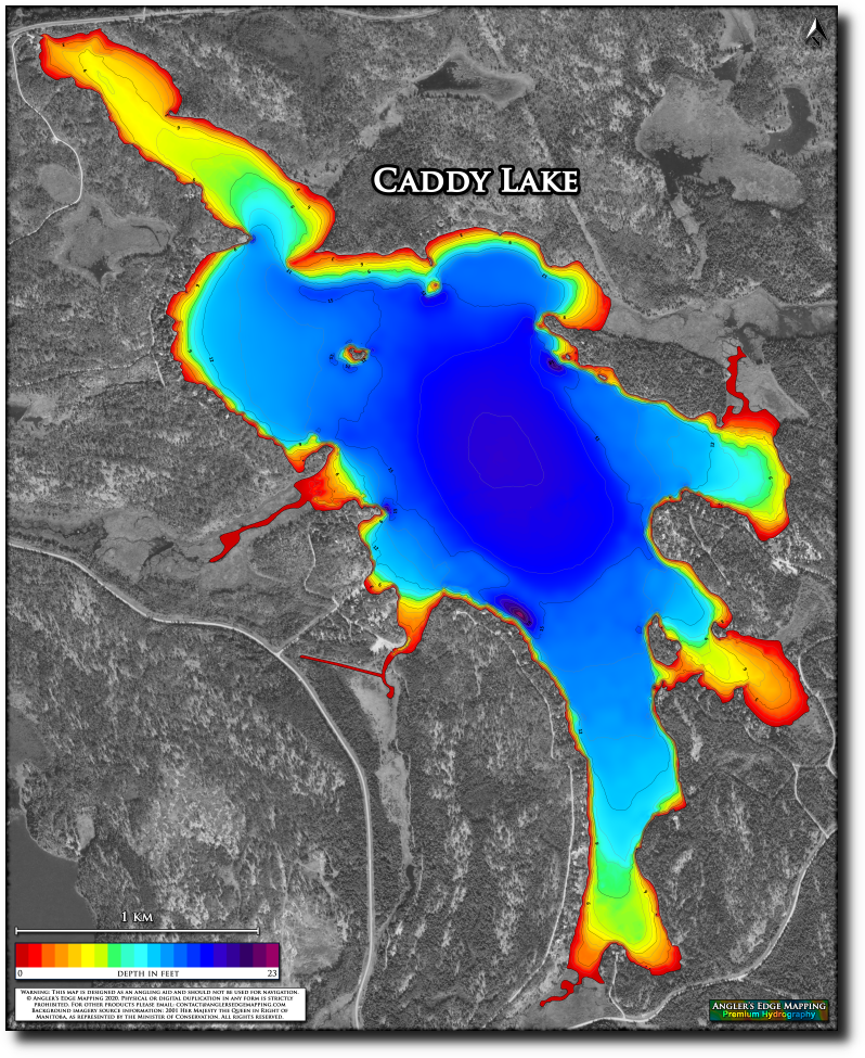 Caddy Lake print map