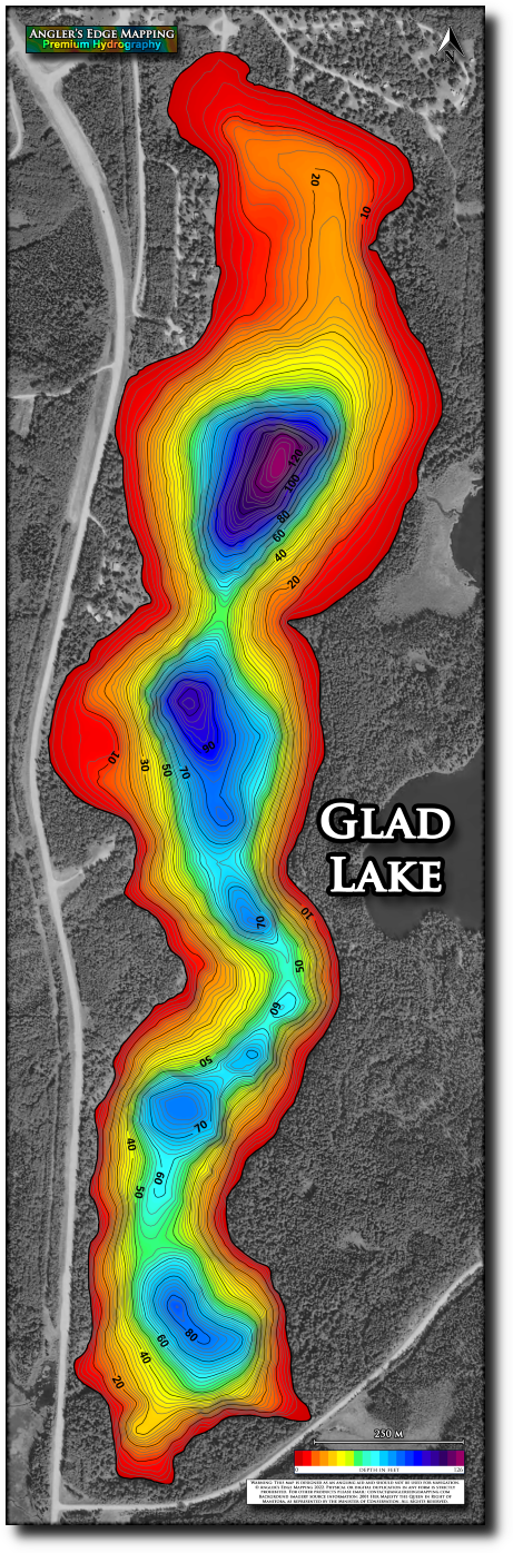 Glad Lake print map