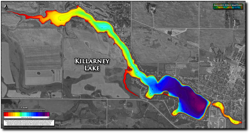 Killarney Lake print map
