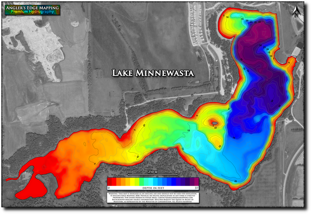 Lake Minnewasta print map