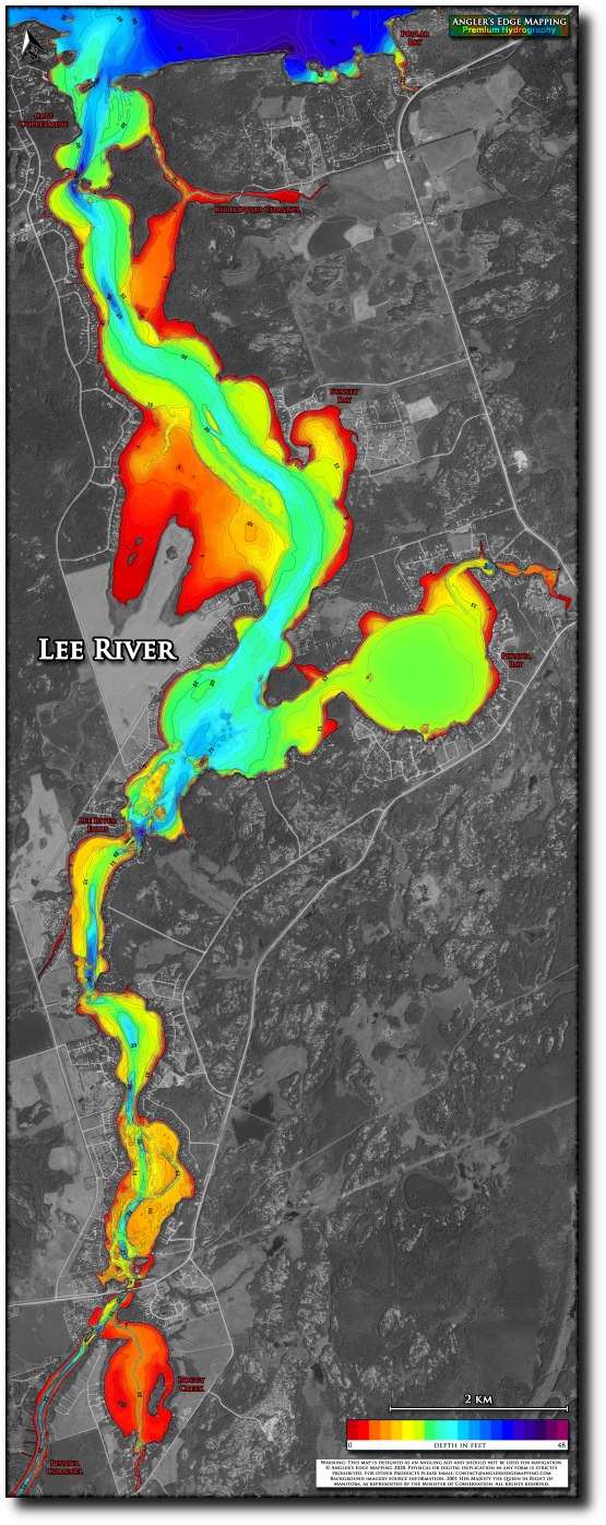 Lac du Bonnet - Lee River print map