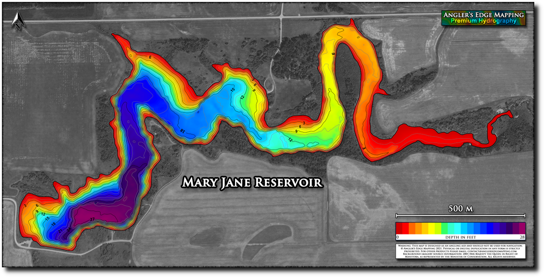 Mary Jane Reservoir print map