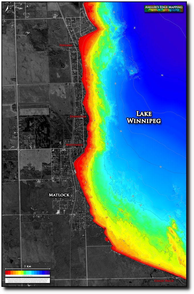 Lake Winnipeg - Matlock print map