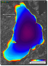 Load image into Gallery viewer, Meditation Lake print map
