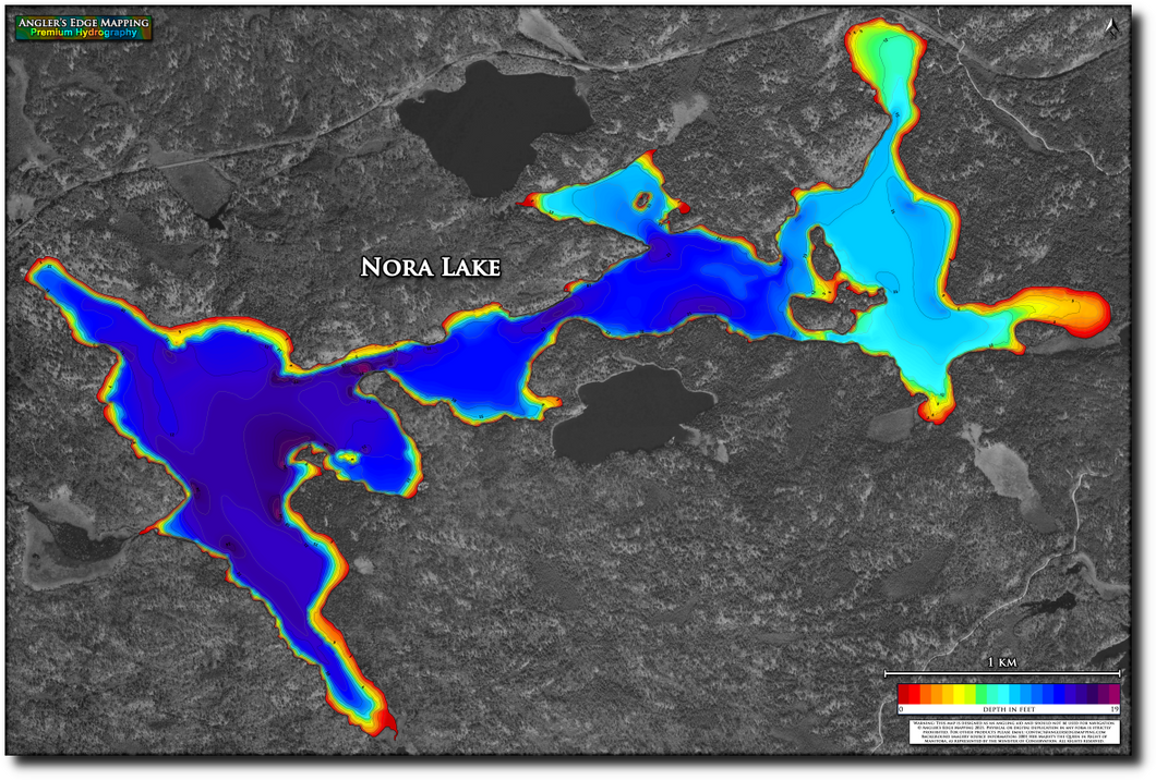 Nora Lake print map