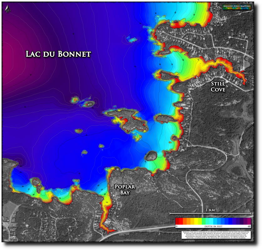 Lac du Bonnet - Poplar Bay print map