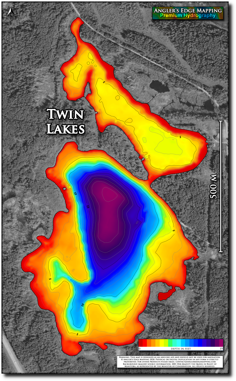 Twin Lakes print map