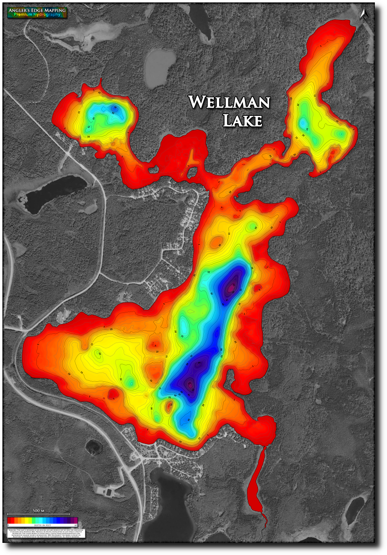 Wellman Lake print map