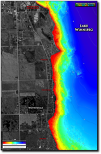 Load image into Gallery viewer, Lake Winnipeg - Whytewold print map
