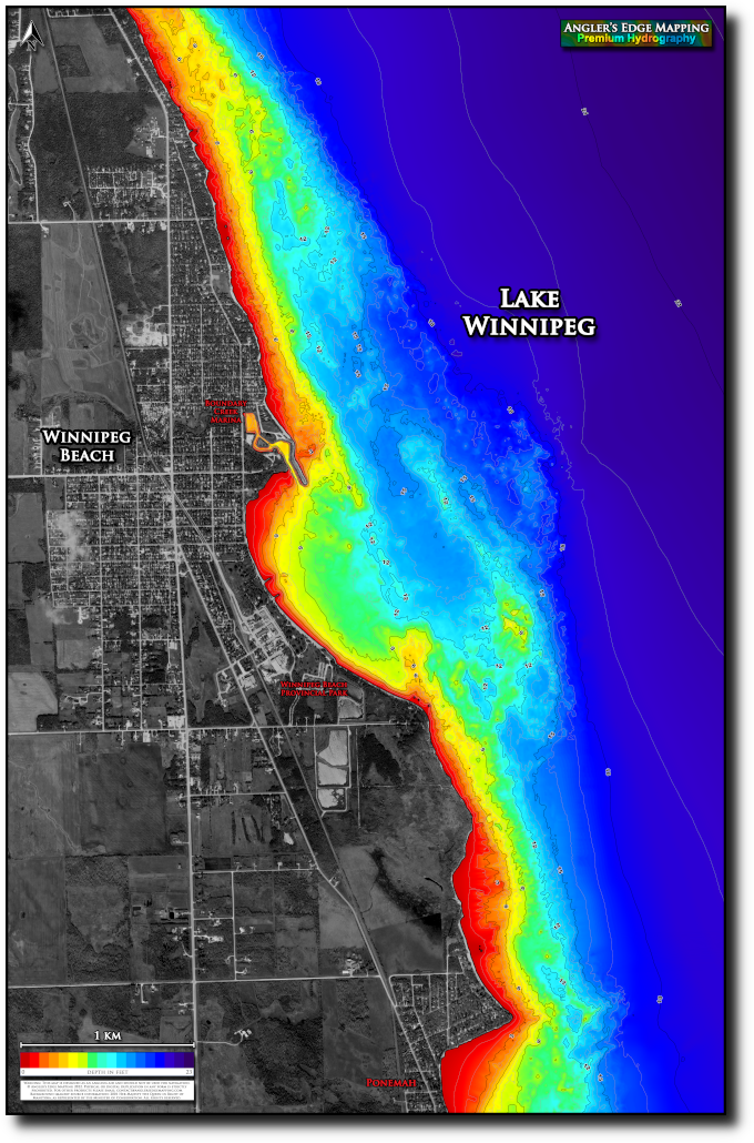 Lake Winnipeg - Winnipeg Beach print map
